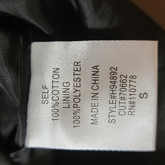 Hazel Size S Black and Cream Colored Swing Jacket, 3/4 Length Balloon Sleeves - Picture 12 of 12